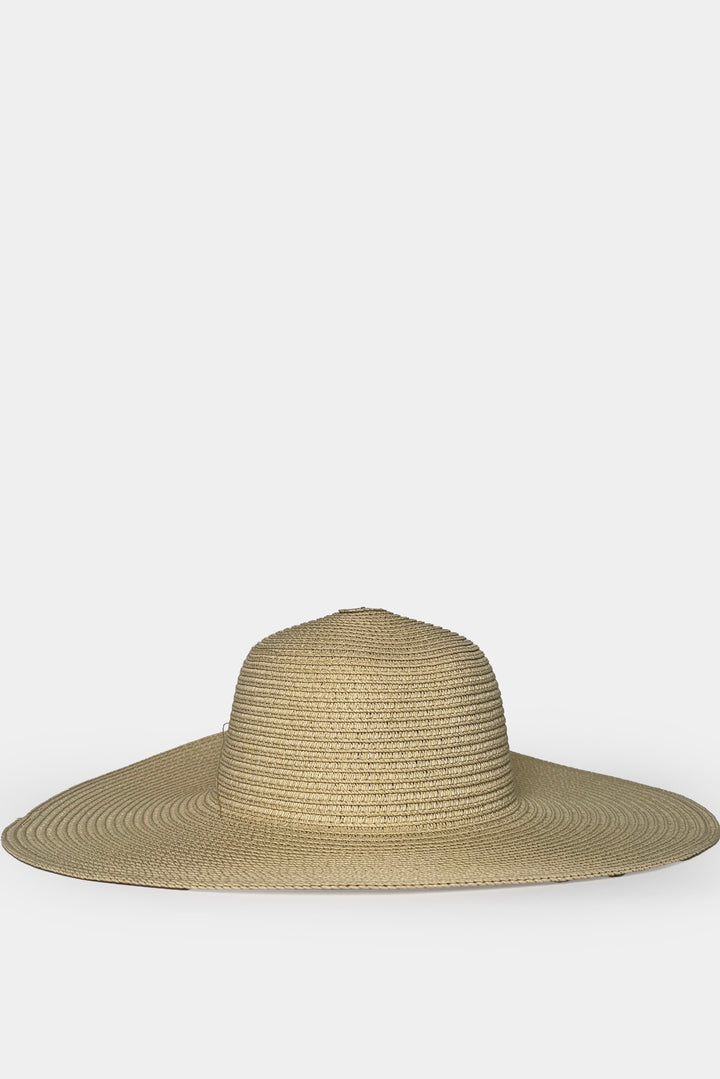 Wide Straw Beige Hat