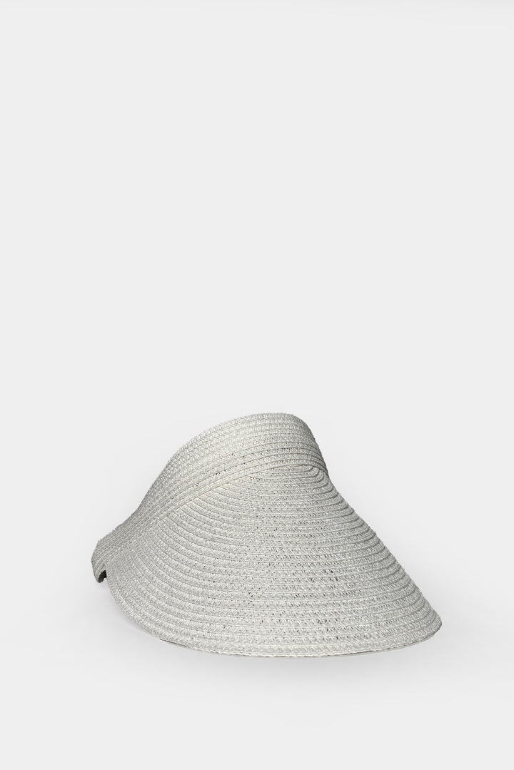 Hasır Vizör Beyaz Şapka