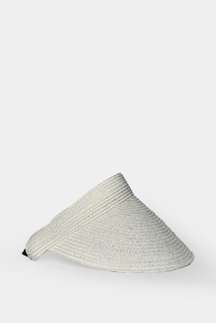 Hasır Vizör Beyaz Şapka