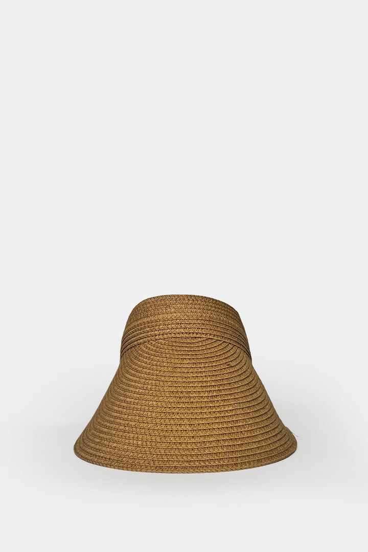 Hasır Vizör Bej Şapka