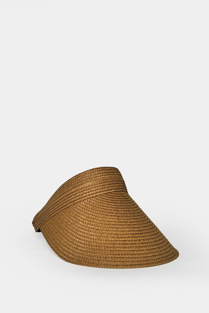 Hasır Vizör Bej Şapka