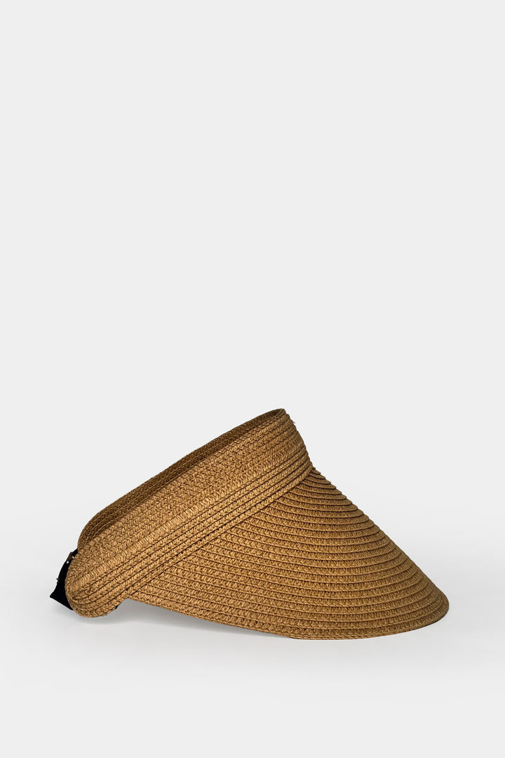 Hasır Vizör Bej Şapka