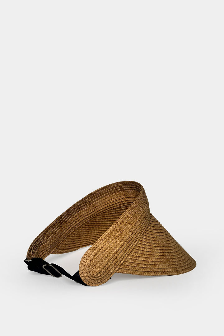 Hasır Vizör Bej Şapka