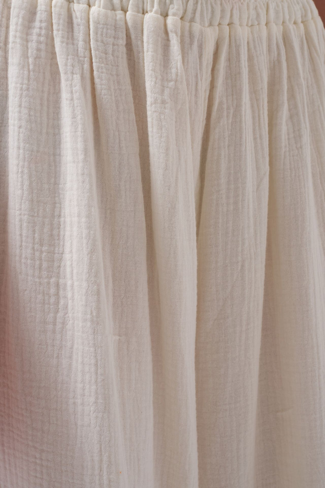 Thick Belt Ecru Linen Trousers 