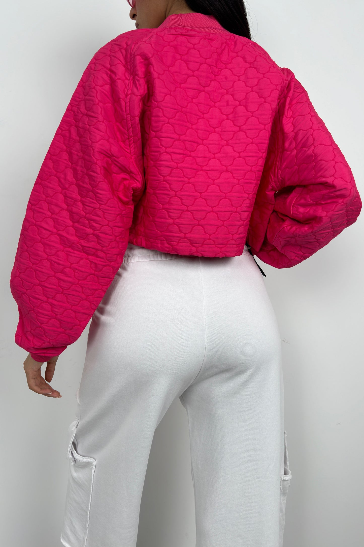 Quilted Bomber Fuchsia Jacket 