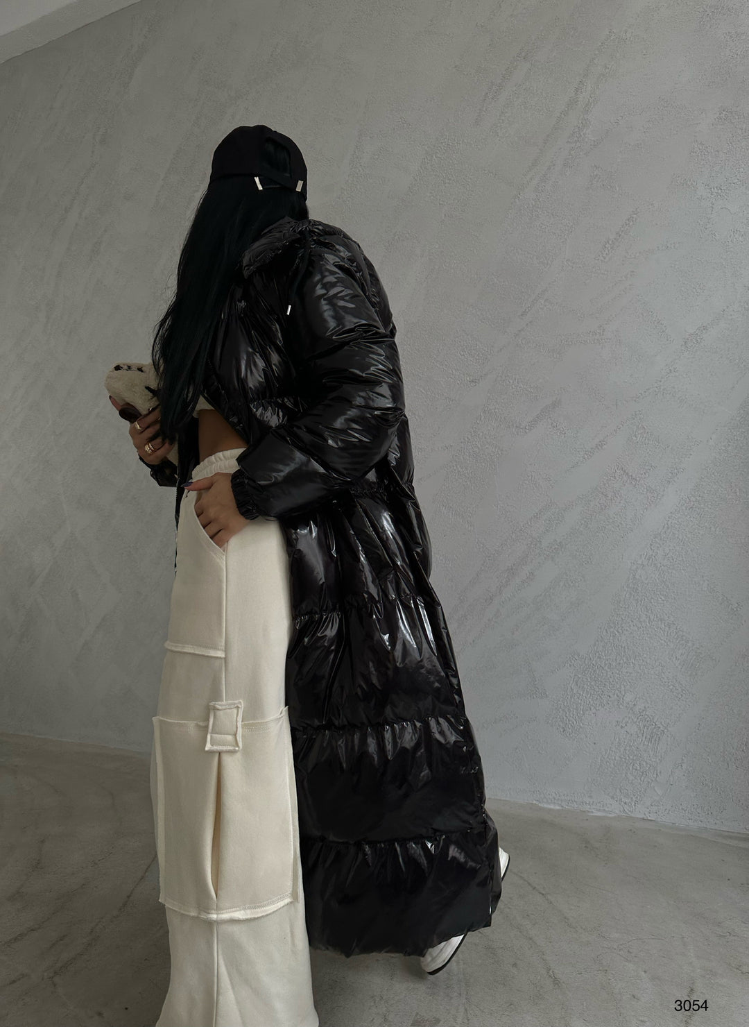 Hooded Black Maxi Puffer Jacket