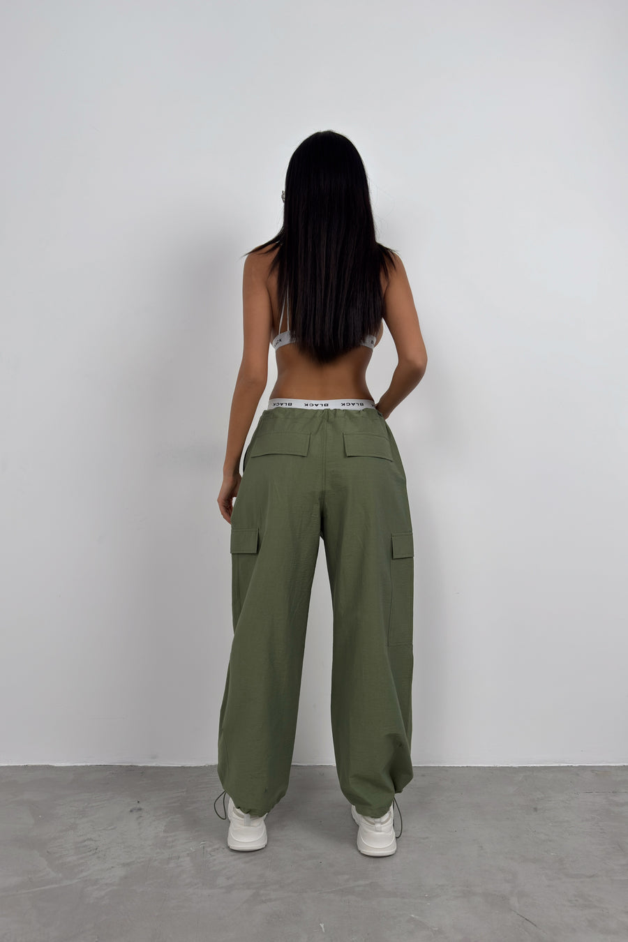 Cargo Pocket Khaki Jogger Pants