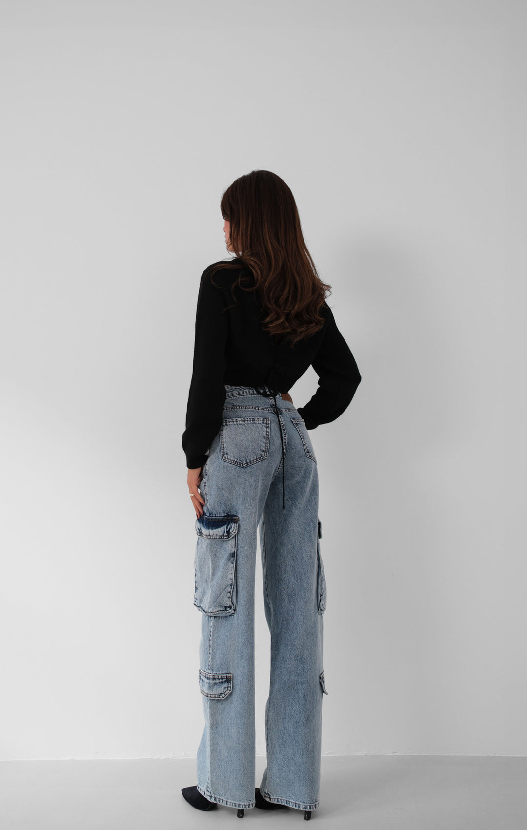 Kargo Cep Açık Mavi Jean