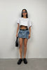 Cargo Pocket Mini Blue Denim Skirt 