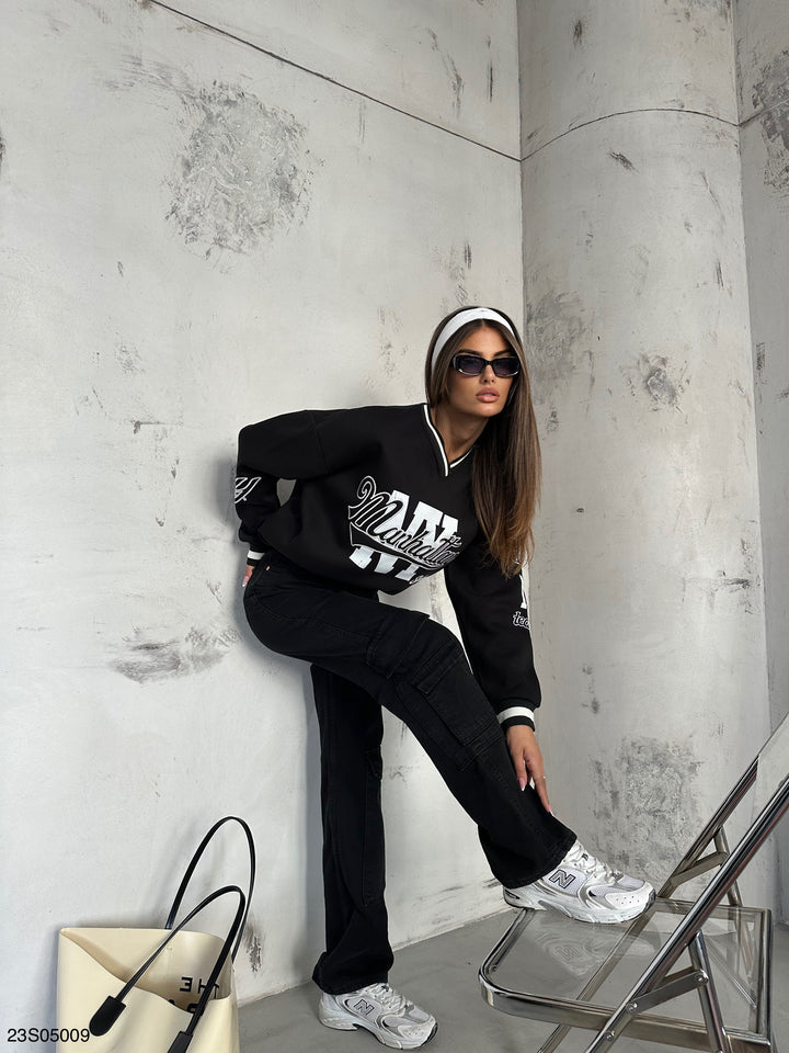 Cargo Pocket Detail Gray Jean 