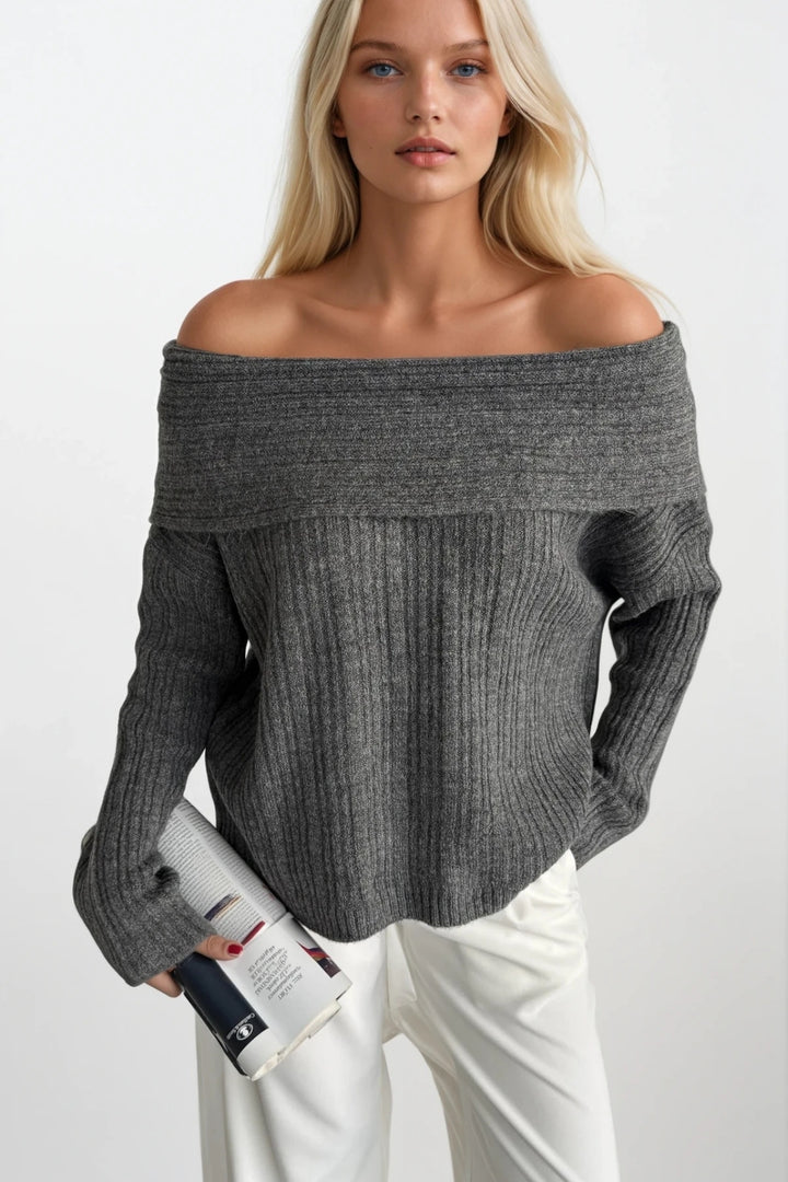 Madonna Yaka Antrasit Triko Kazak