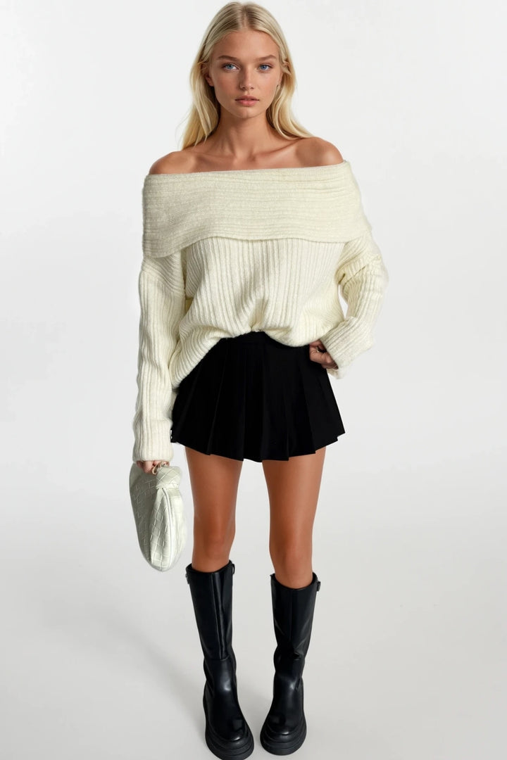 Madonna Yaka Ekru Triko Kazak