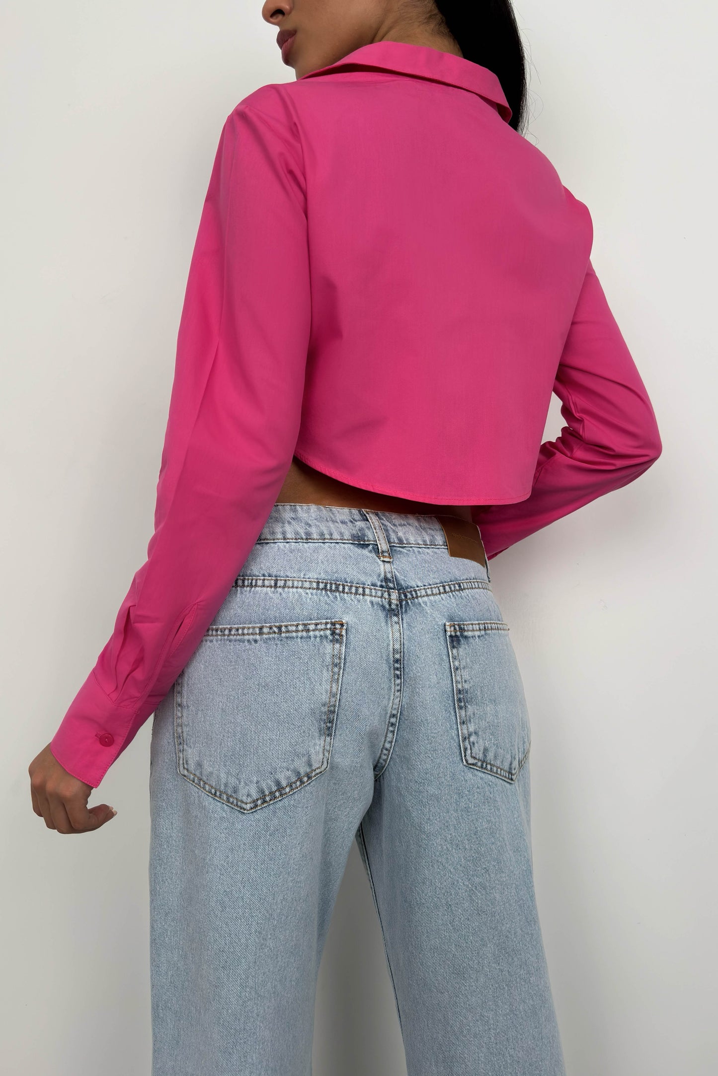 Cuff Detail Crop Shirt 