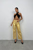 Metallic Gold High Waist Trousers 