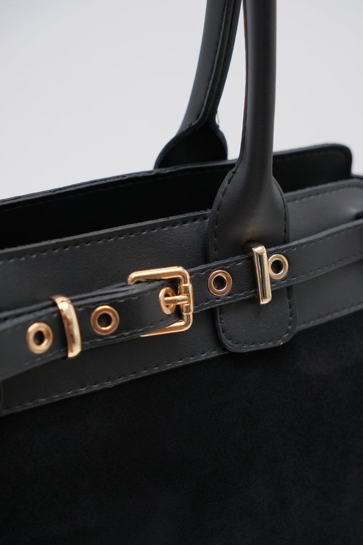 Milbag Kemer Detay Kol Siyah Çantası