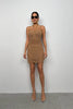 Mini Beige Knitted Beige Dress 