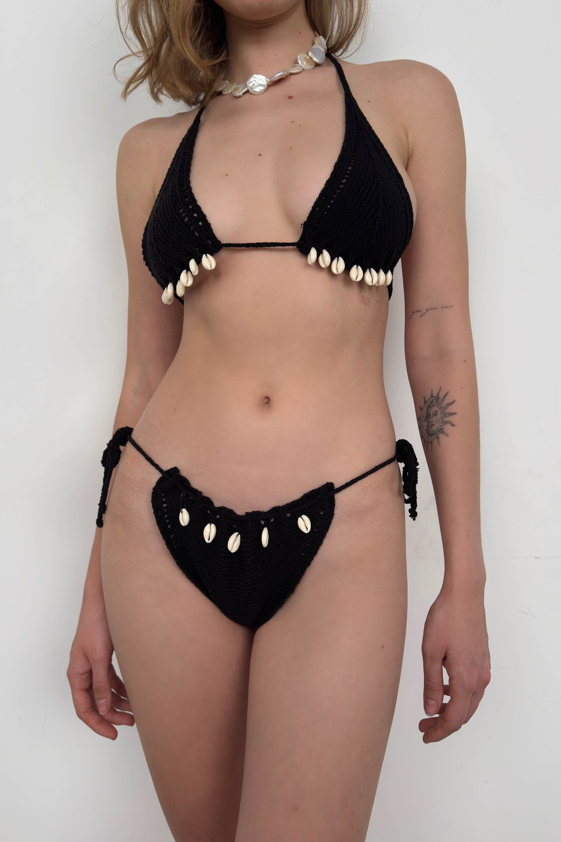 Örgü Siyah Bikini