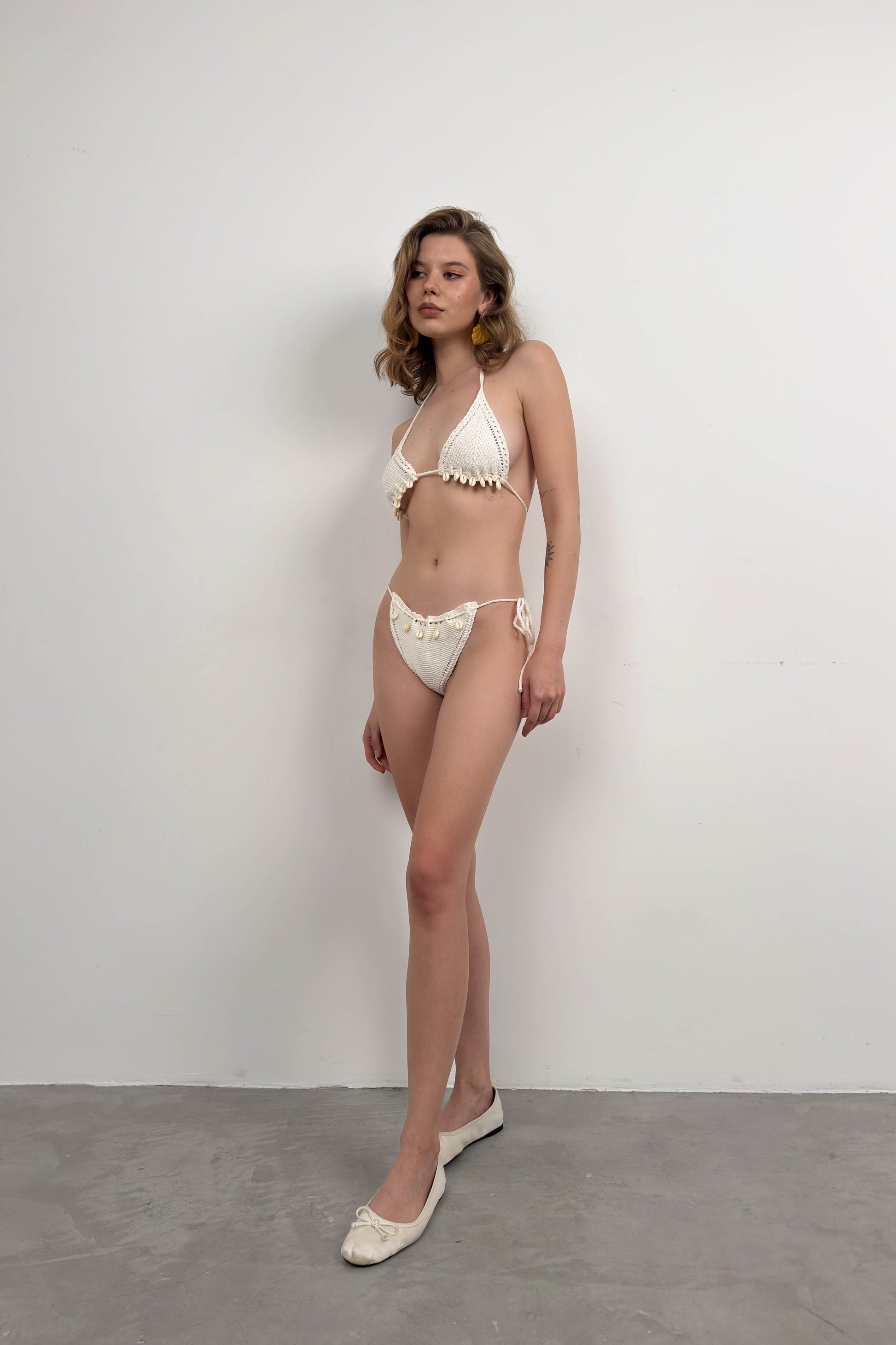 Örgü Ekru Bikini