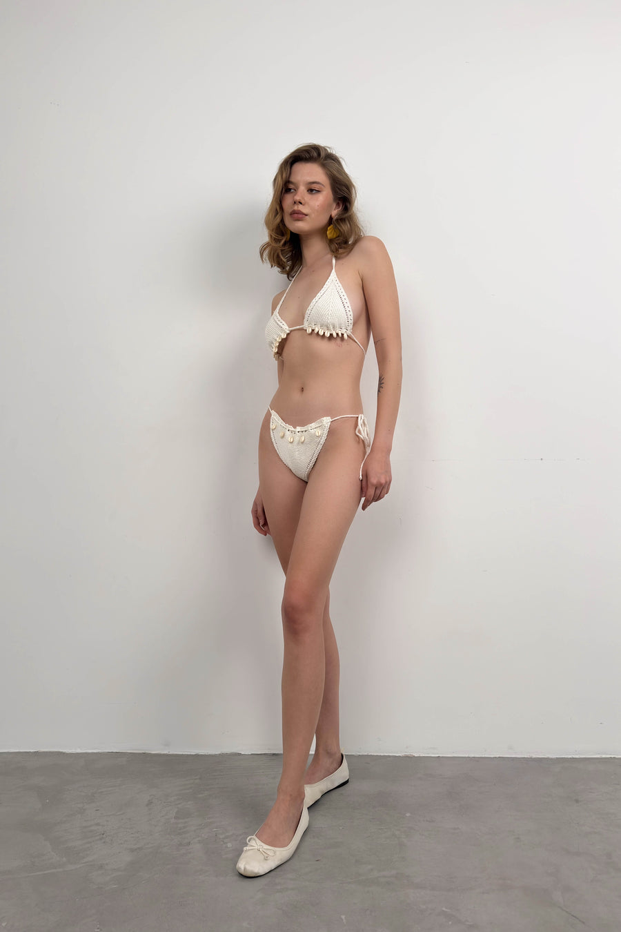 Knitted Ecru Bikini