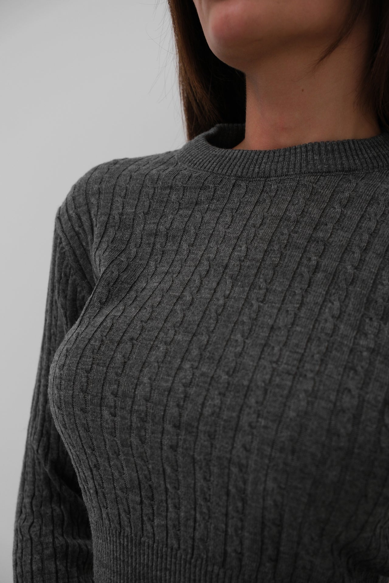 Knitted Detail Knitwear Crop Sweater