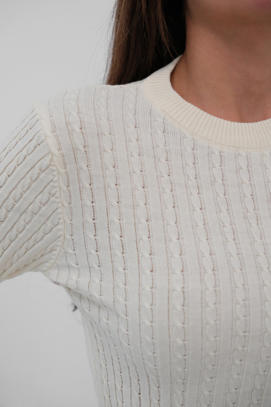 Knitted Detail Knitwear Crop Sweater