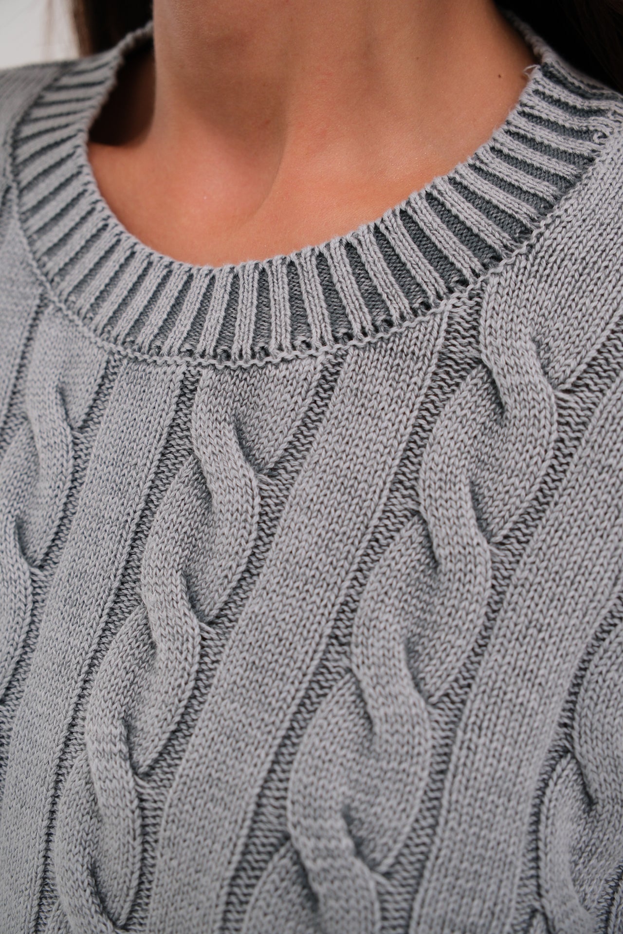 Knit Detailed Washed Crop Knitwear Sweater