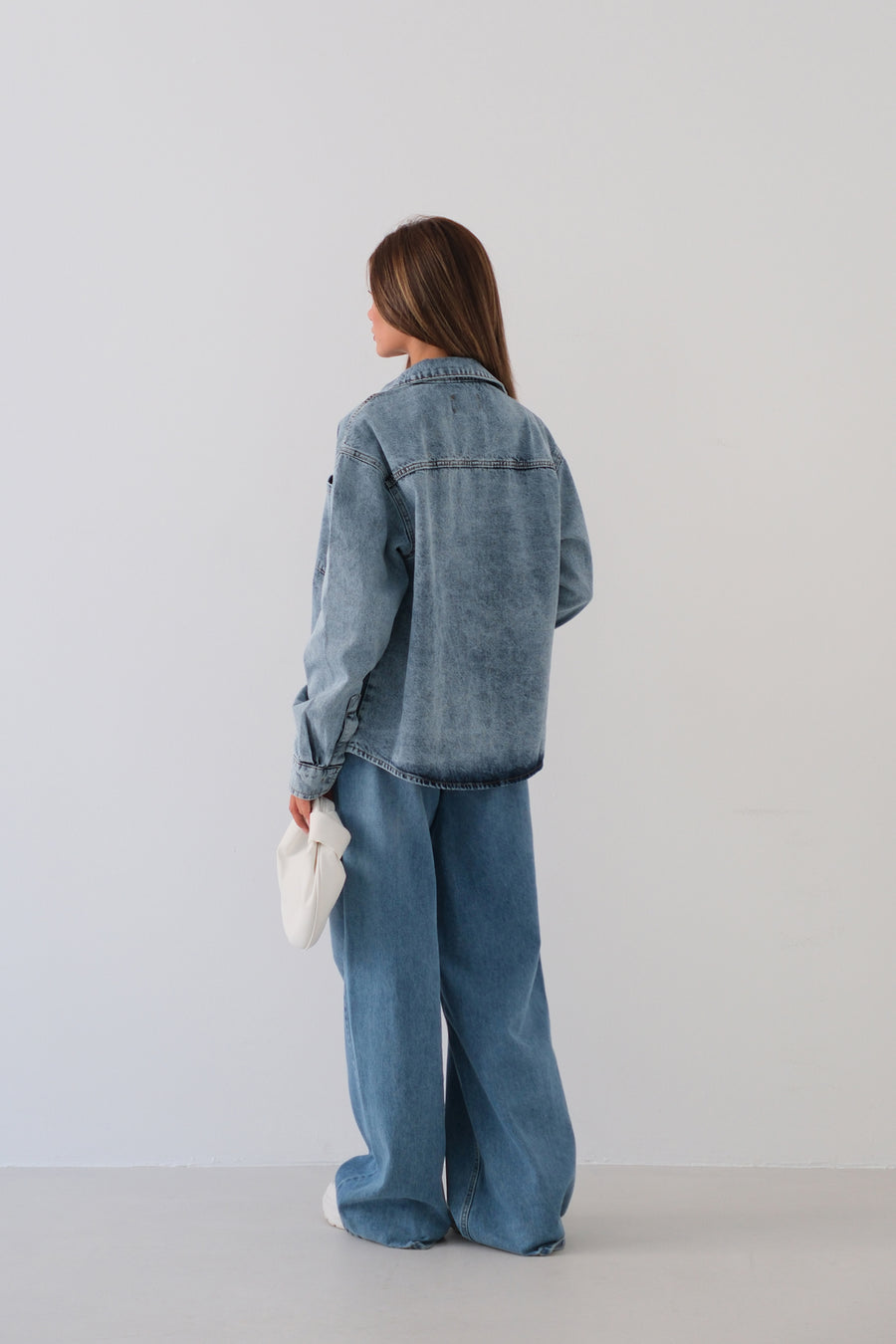 Oversize Light Blue Denim Shirt 