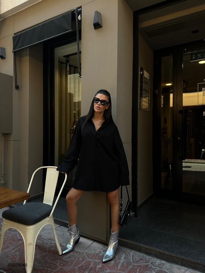 Oversize Basic Black Shirt 