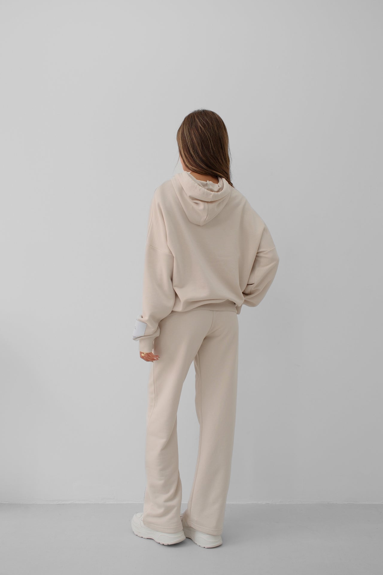 Oversize Beige Sweatshirt Tracksuit