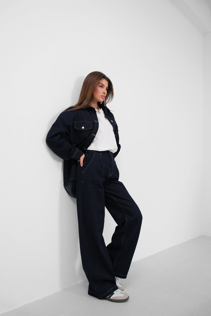Oversize Denim Navy Blue Jacket 