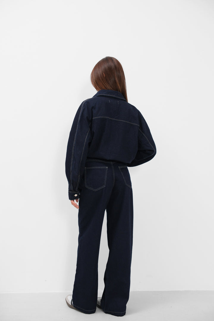 Oversize Denim Navy Blue Jacket 