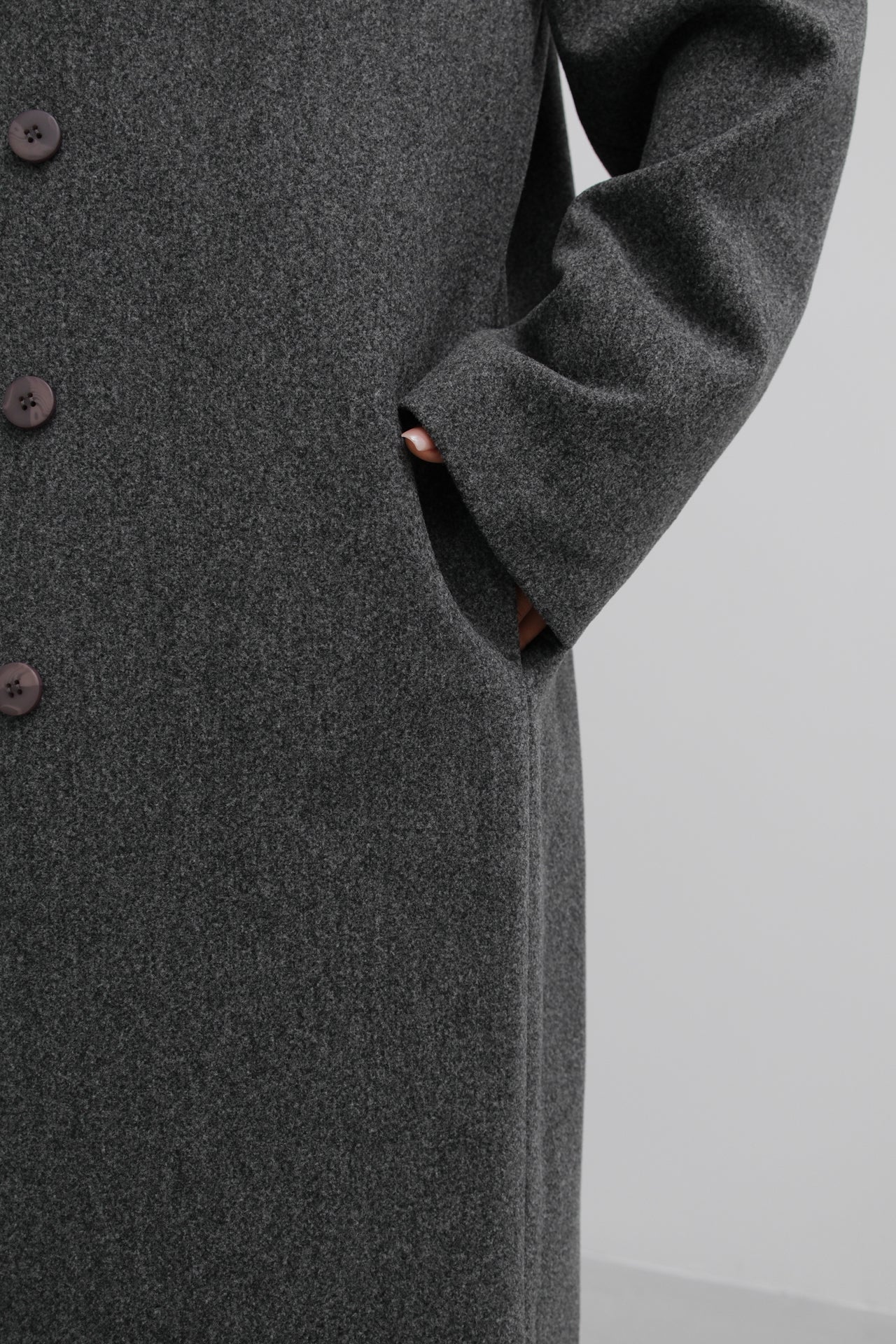 Oversize Gray Cashmere Coat 