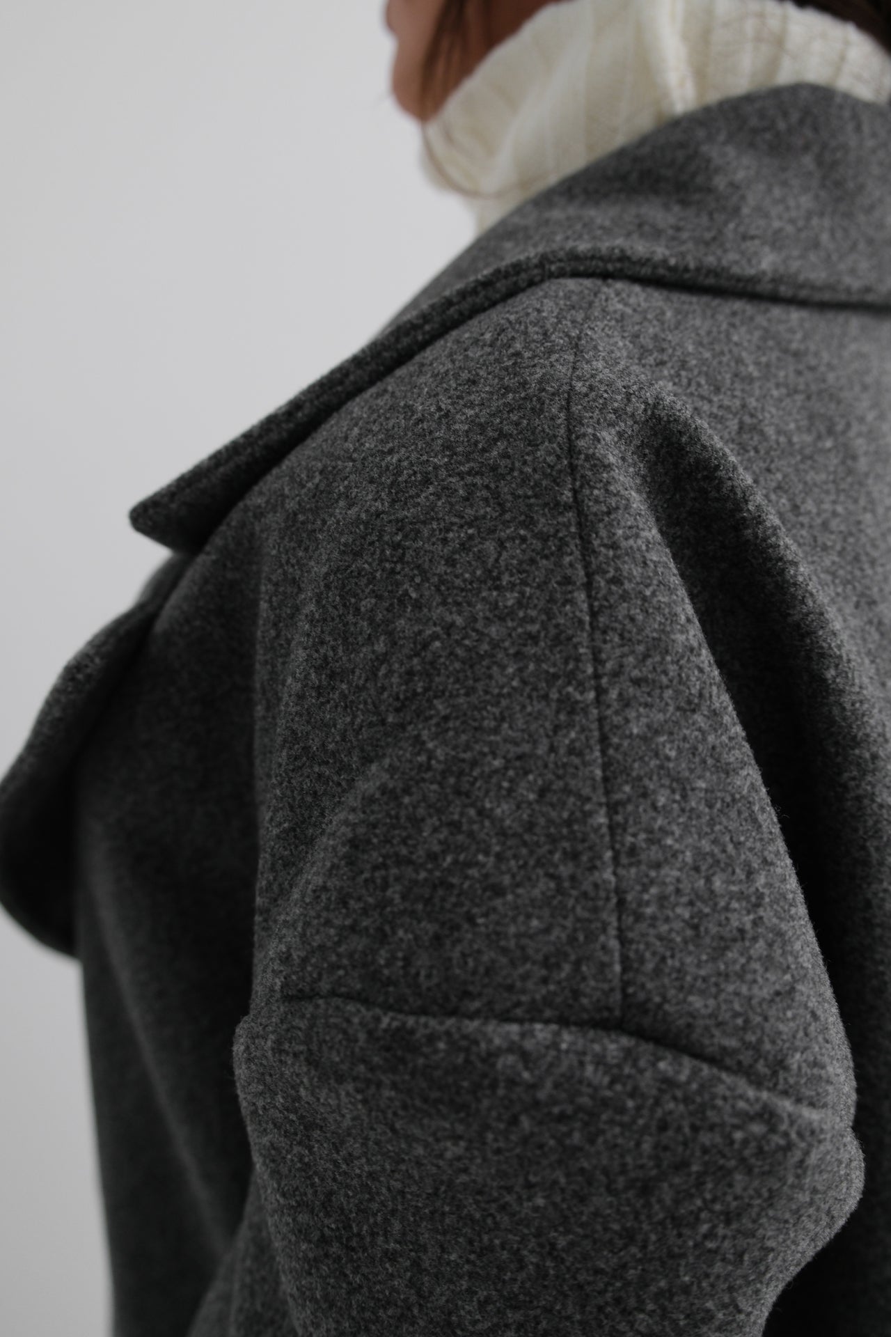 Oversize Gray Cashmere Coat 