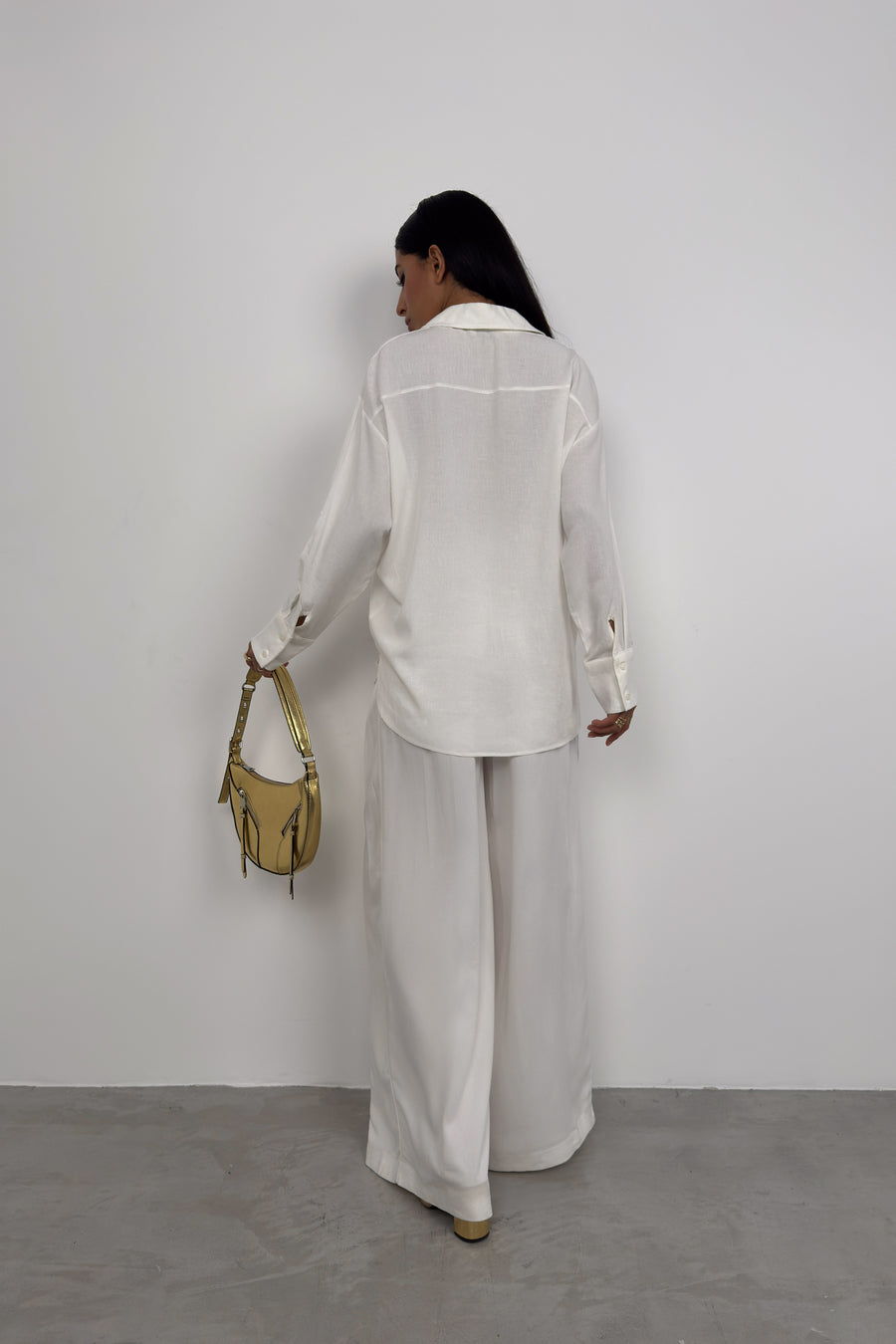 Oversize White Linen Shirt 