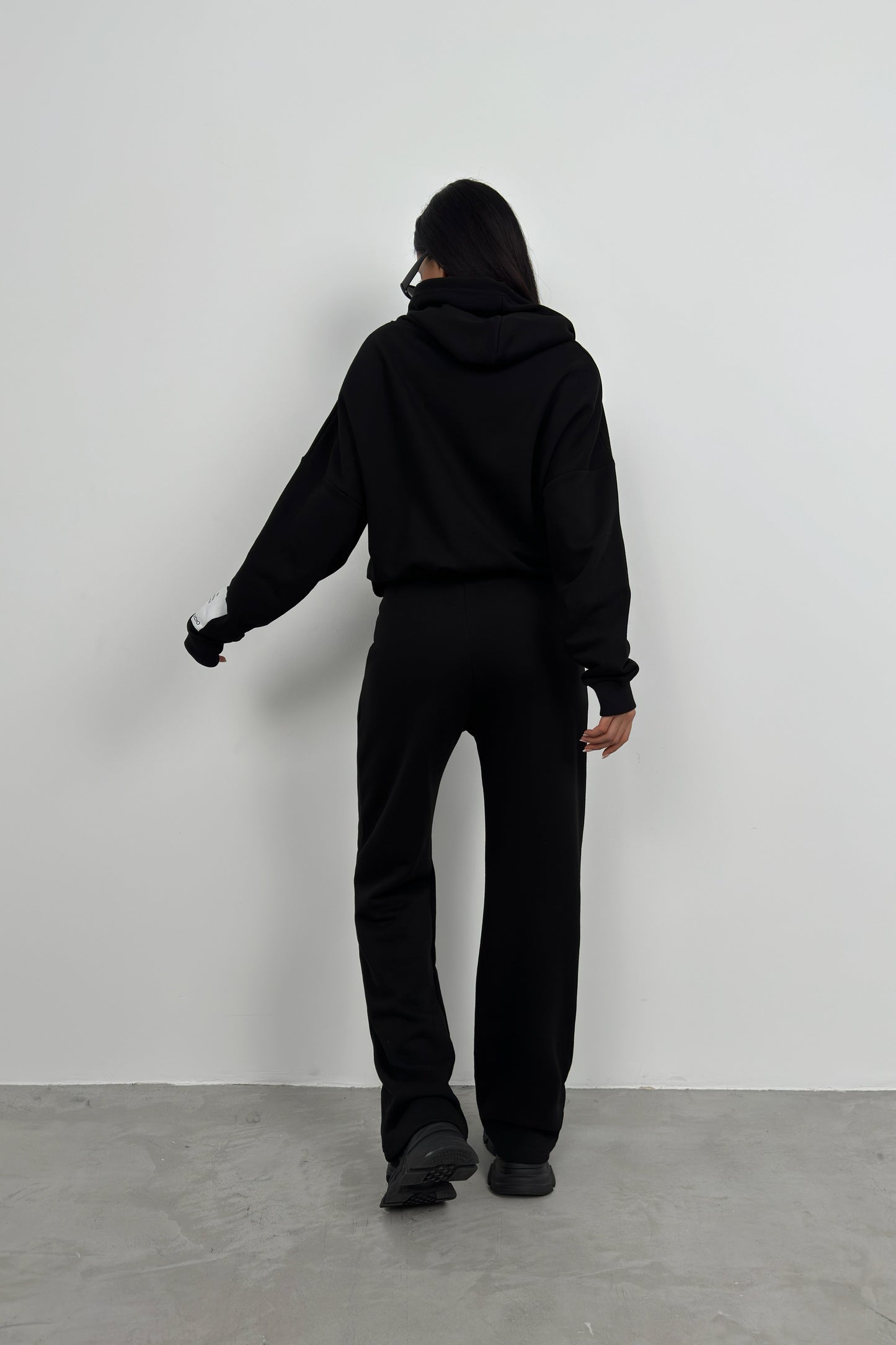 Oversize Sweatshirt Black Tracksuit 