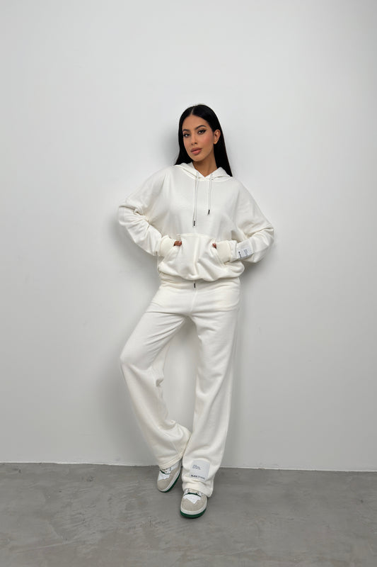 Oversize Sweatshirt Ecru Tracksuit 