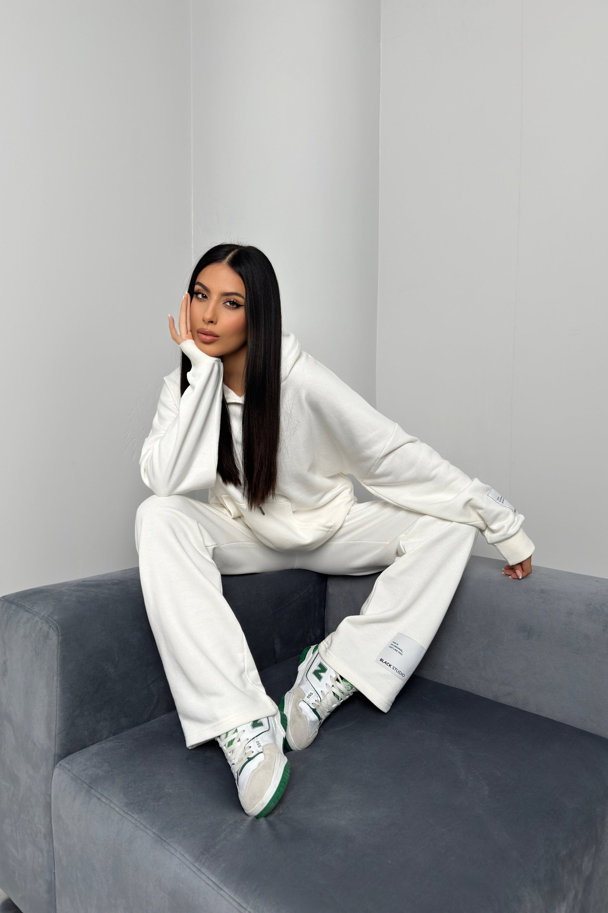 Oversize Sweatshirt Ecru Tracksuit 