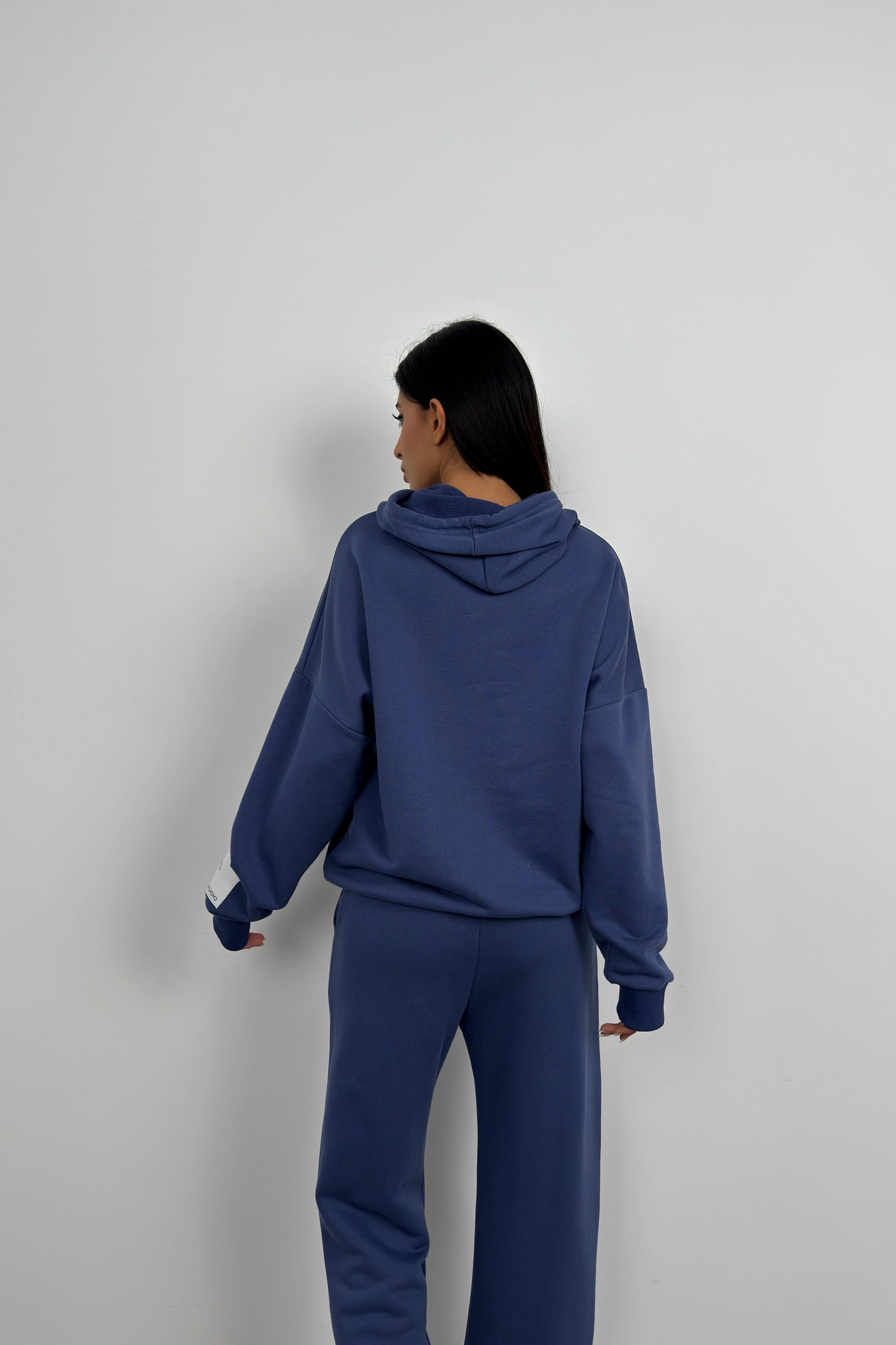 Oversize Sweatshirt Navy Blue Tracksuit