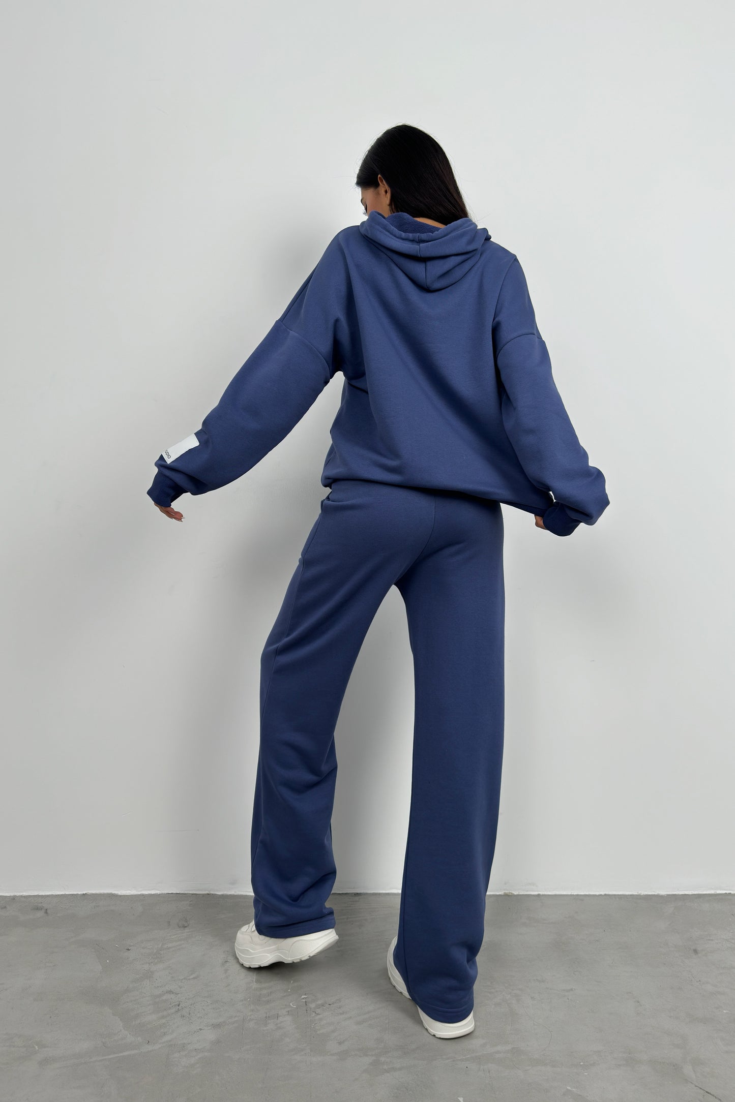 Oversize Sweatshirt Navy Blue Tracksuit