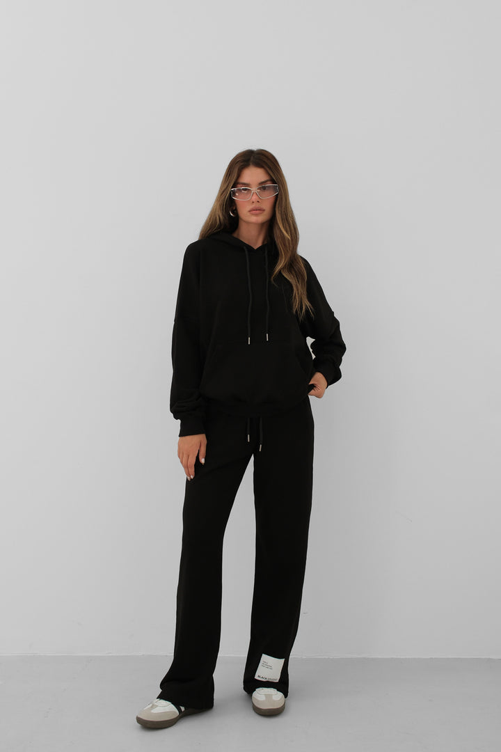 Oversize Sweatshirt Black Tracksuit 