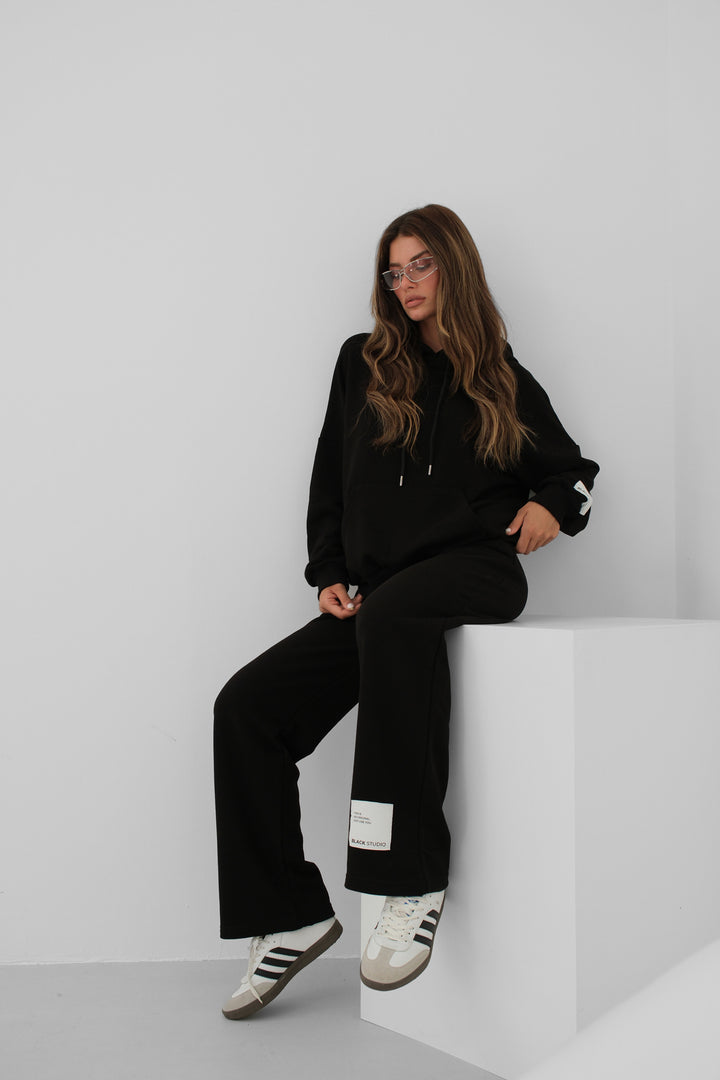 Oversize Sweatshirt Black Tracksuit 