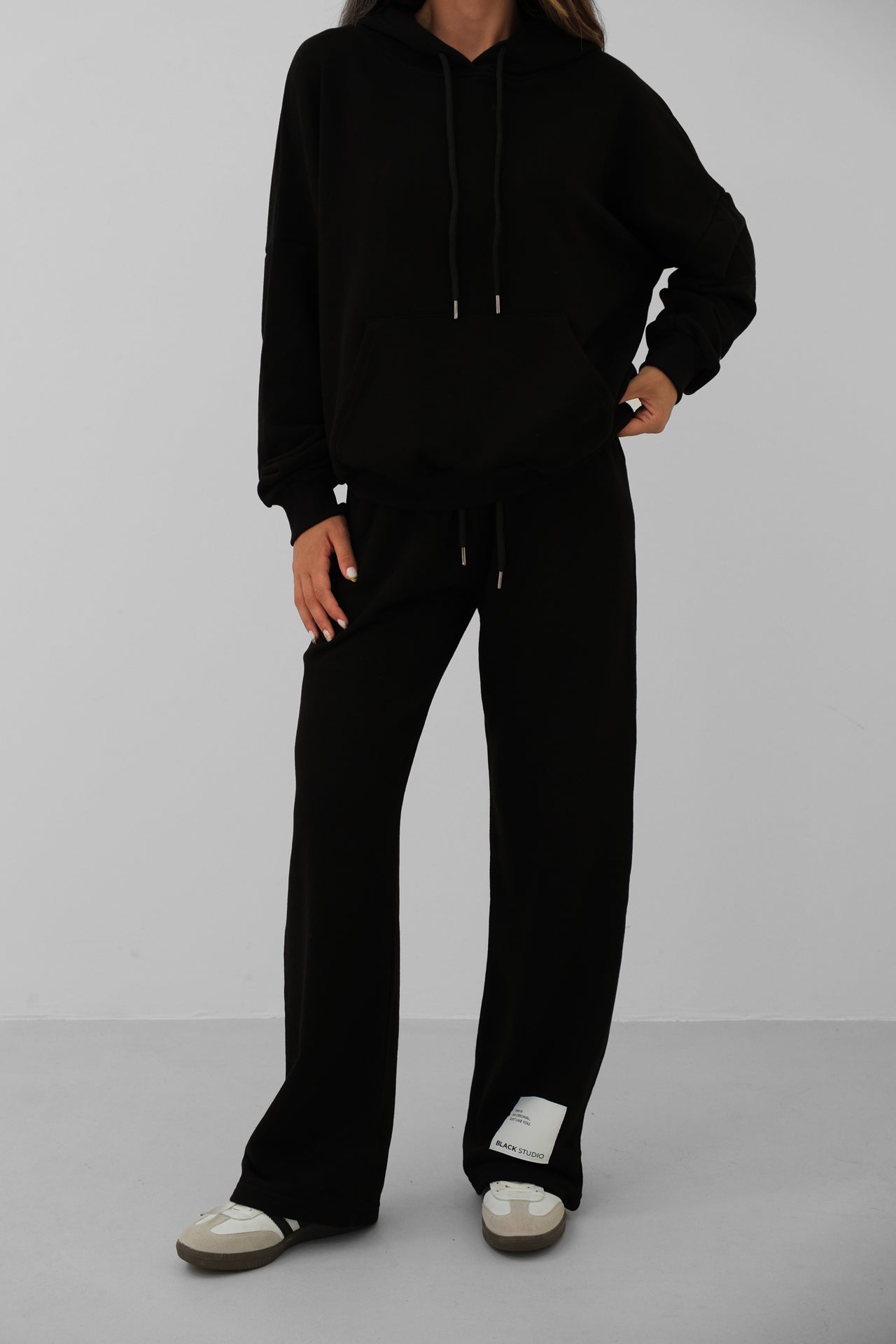 Oversize Sweatshirt Black Tracksuit