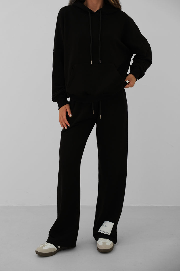 Oversize Sweatshirt Black Tracksuit 