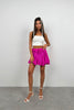 Pleated Fuchsia Mini Skirt 