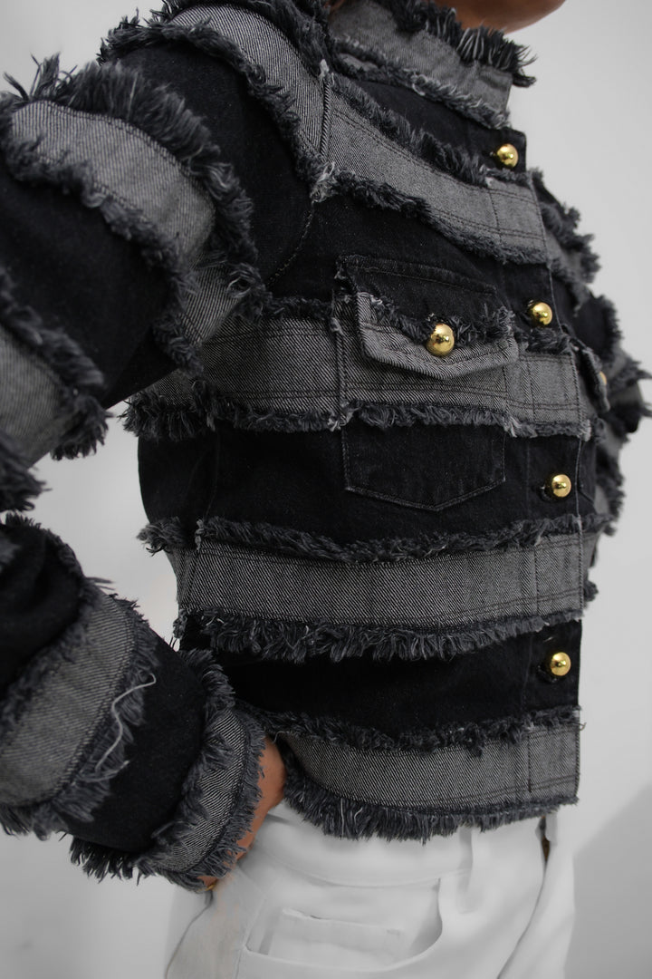 Tasseled Fringed Design Smoke Jacket 