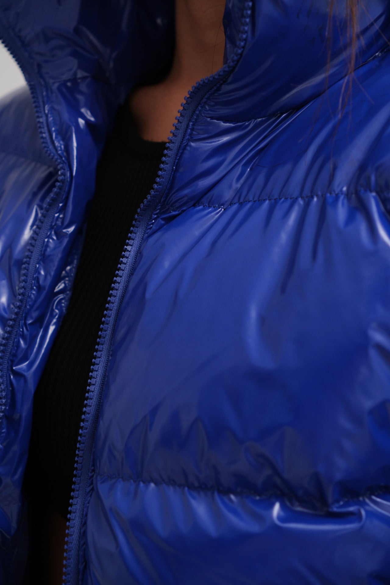 Patent Leather Puffer Jacket 