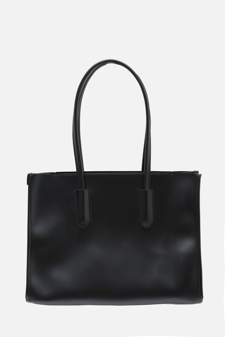 Shopping Leather Dusty Black Bag