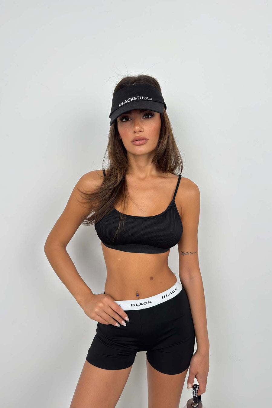 Backless Black Sports Bra 