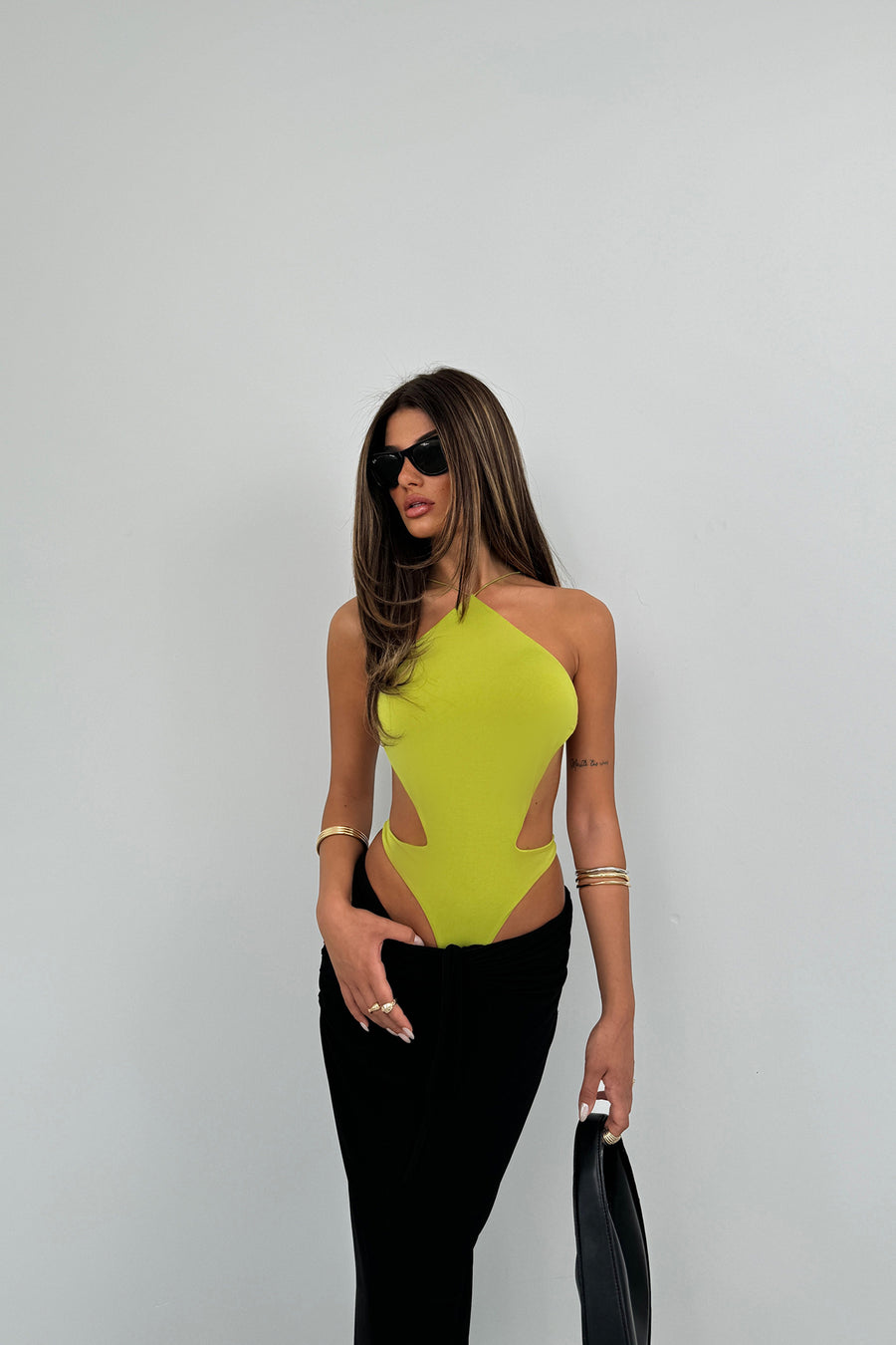 Back Detail Lime Bodysuit