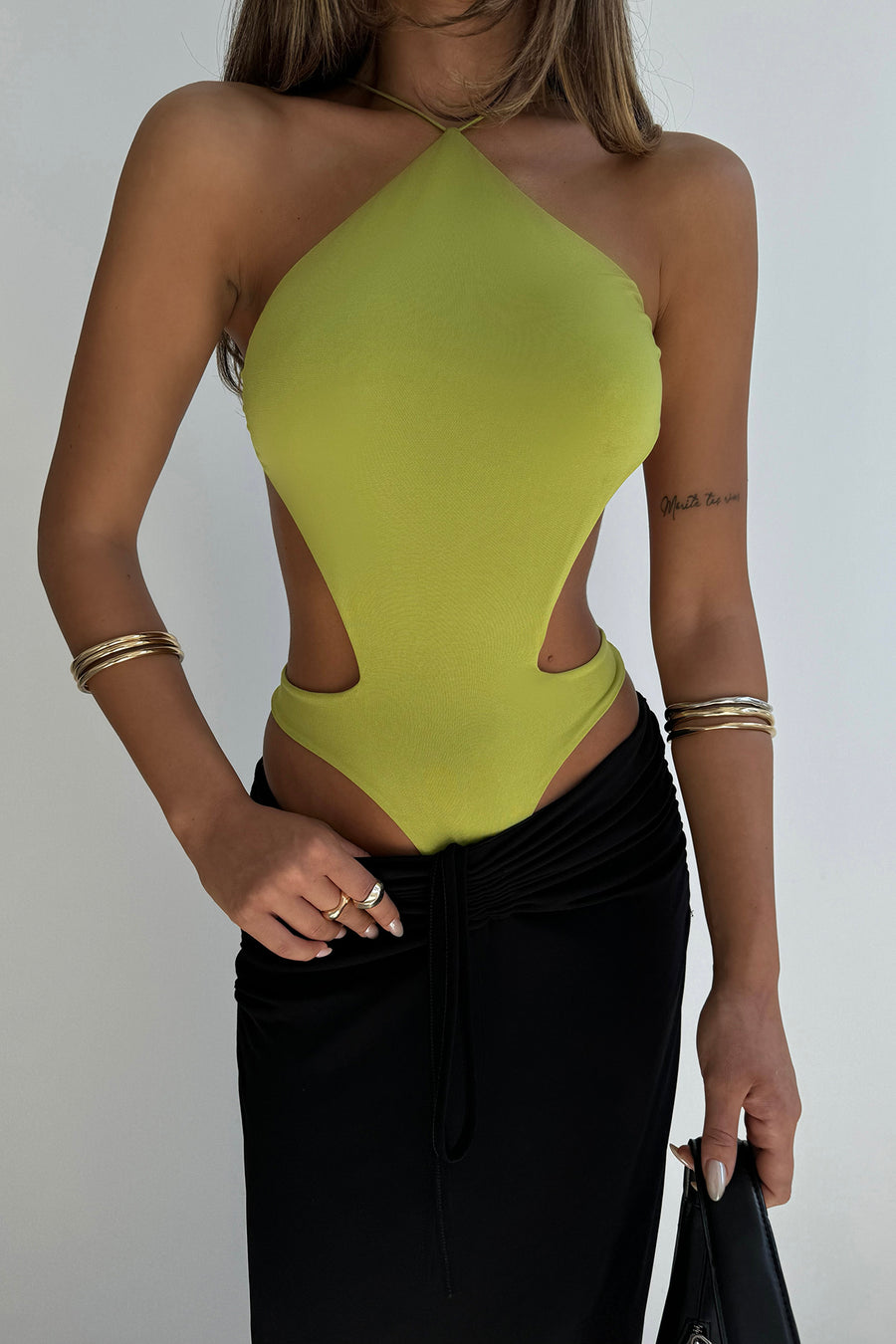 Back Detail Lime Bodysuit